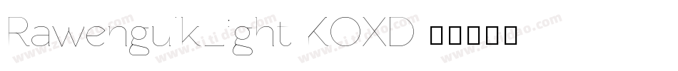 RawengulkLight-KOXD字体转换
