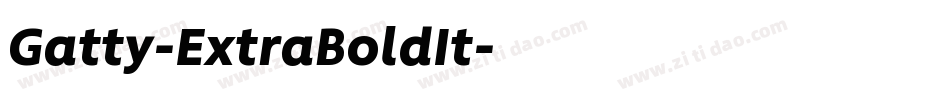 Gatty-ExtraBoldIt字体转换