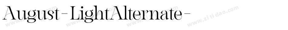 August-LightAlternate字体转换