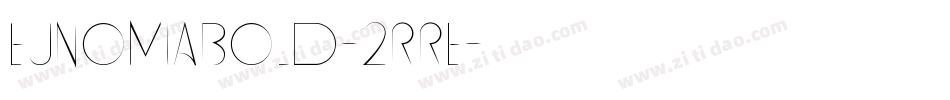 EunomiaBold-2rRe字体转换