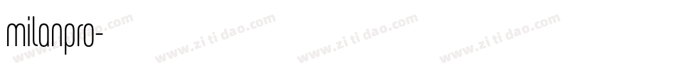 milanpro字体转换