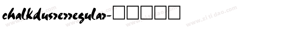 chalkdusrerregular字体转换