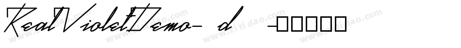 RealVioletDemo-5d08字体转换