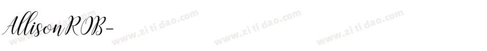 AllisonROB字体转换
