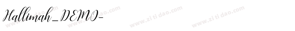 Hallimah_DEMO字体转换