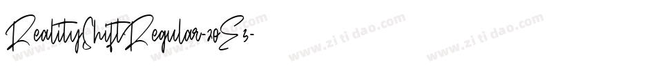 RealityShiftRegular-2oE3字体转换
