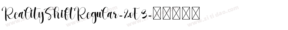 RealityShiftRegular-2oE3字体转换
