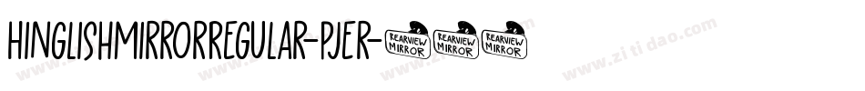 HinglishMirrorRegular-Pjer字体转换