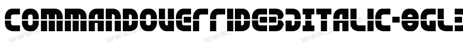 CommandOverride3DItalic-8GlB字体转换