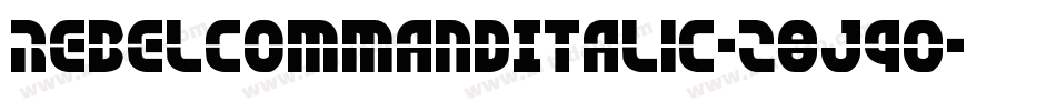 RebelCommandItalic-z8J90字体转换
