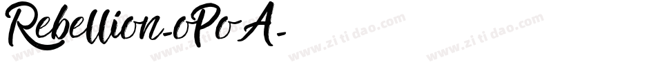 Rebellion-oPoA字体转换
