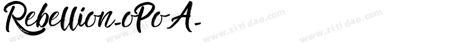 Rebellion-oPoA字体转换
