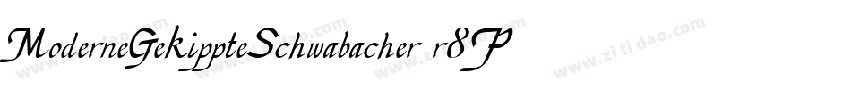 ModerneGekippteSchwabacher-r8PK字体转换