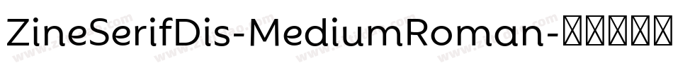 ZineSerifDis-MediumRoman字体转换