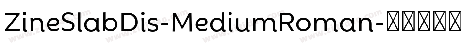 ZineSlabDis-MediumRoman字体转换