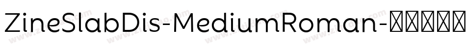 ZineSlabDis-MediumRoman字体转换