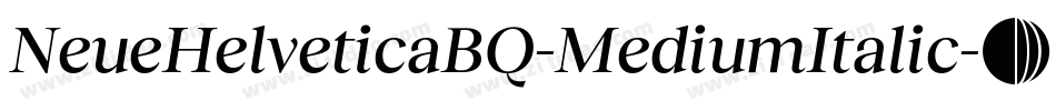 NeueHelveticaBQ-MediumItalic字体转换