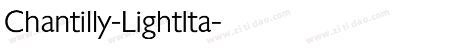 Chantilly-LightIta字体转换