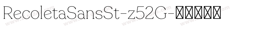 RecoletaSansSt-z52G字体转换