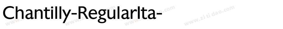 Chantilly-RegularIta字体转换