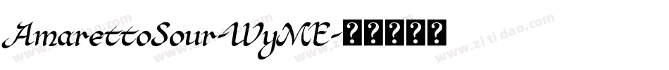 AmarettoSour-WyME字体转换