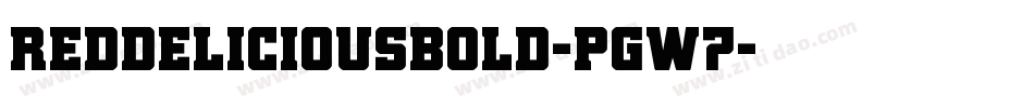 RedDeliciousBold-PgW7字体转换