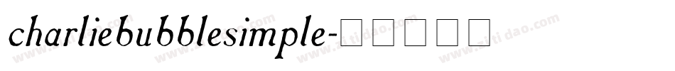 charliebubblesimple字体转换