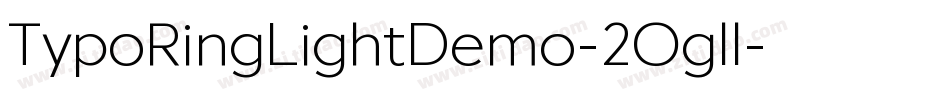 TypoRingLightDemo-2Ogll字体转换