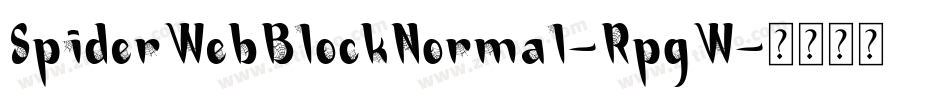 SpiderWebBlockNormal-RpgW字体转换