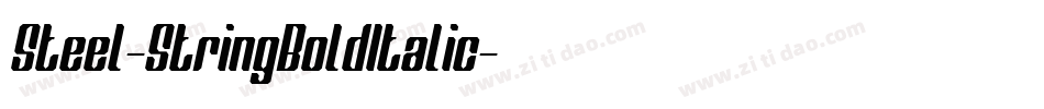 Steel-StringBoldItalic字体转换