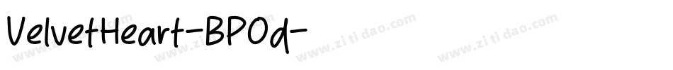 VelvetHeart-BPOd字体转换