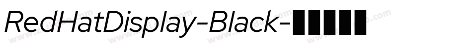 RedHatDisplay-Black字体转换