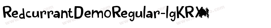 RedcurrantDemoRegular-lgKRX字体转换