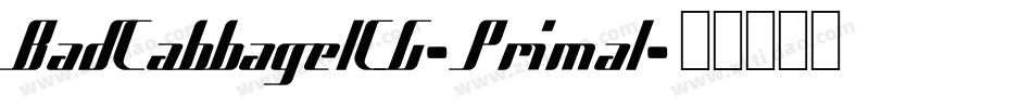 BadCabbageICG-Primal字体转换
