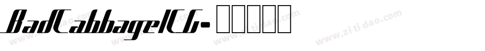 BadCabbageICG字体转换