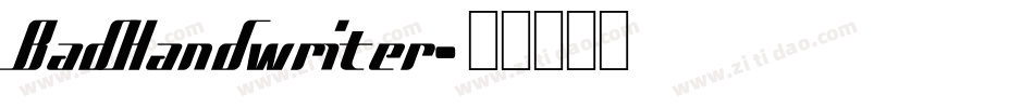 BadHandwriter字体转换