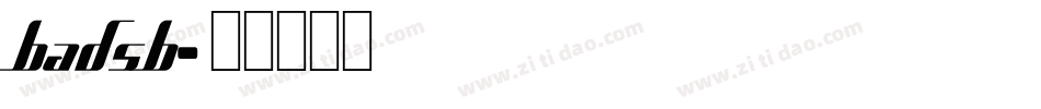 badsb字体转换