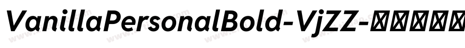 VanillaPersonalBold-VjZZ字体转换