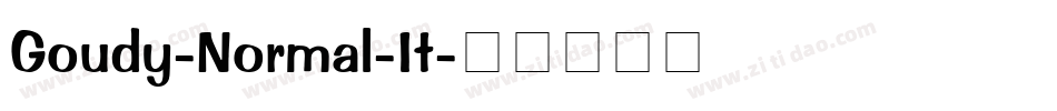 Goudy-Normal-It字体转换