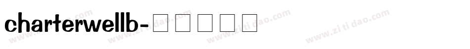 charterwellb字体转换