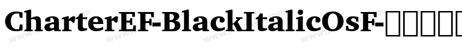 CharterEF-BlackItalicOsF字体转换