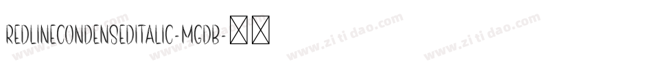 RedlineCondensedItalic-MgDB字体转换