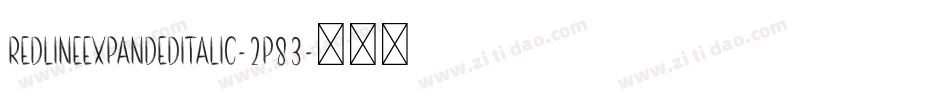 RedlineExpandedItalic-2p83字体转换