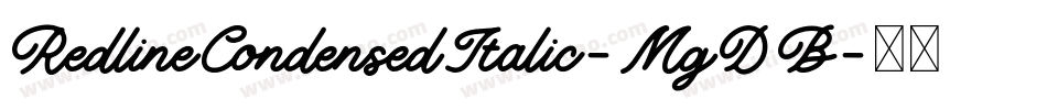 RedlineCondensedItalic-MgDB字体转换