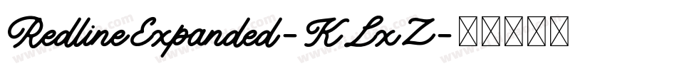 RedlineExpanded-KLxZ字体转换