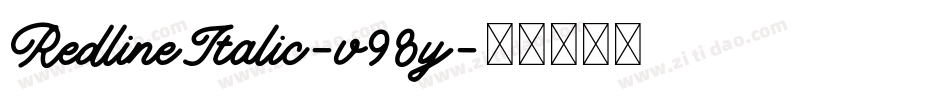 RedlineItalic-v98y字体转换