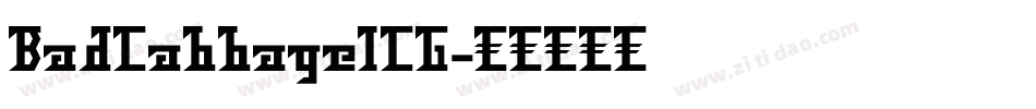 BadCabbageICG字体转换