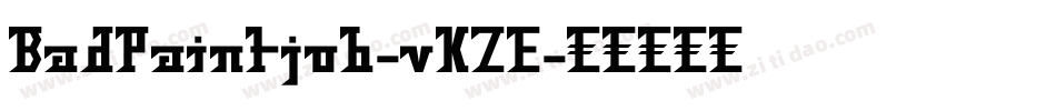 BadPaintjob-vKZE字体转换