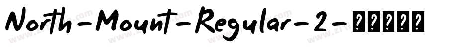 North-Mount-Regular-2字体转换