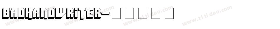 BadHandwriter字体转换